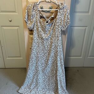 Altar'd State Cream and White Backless Dress